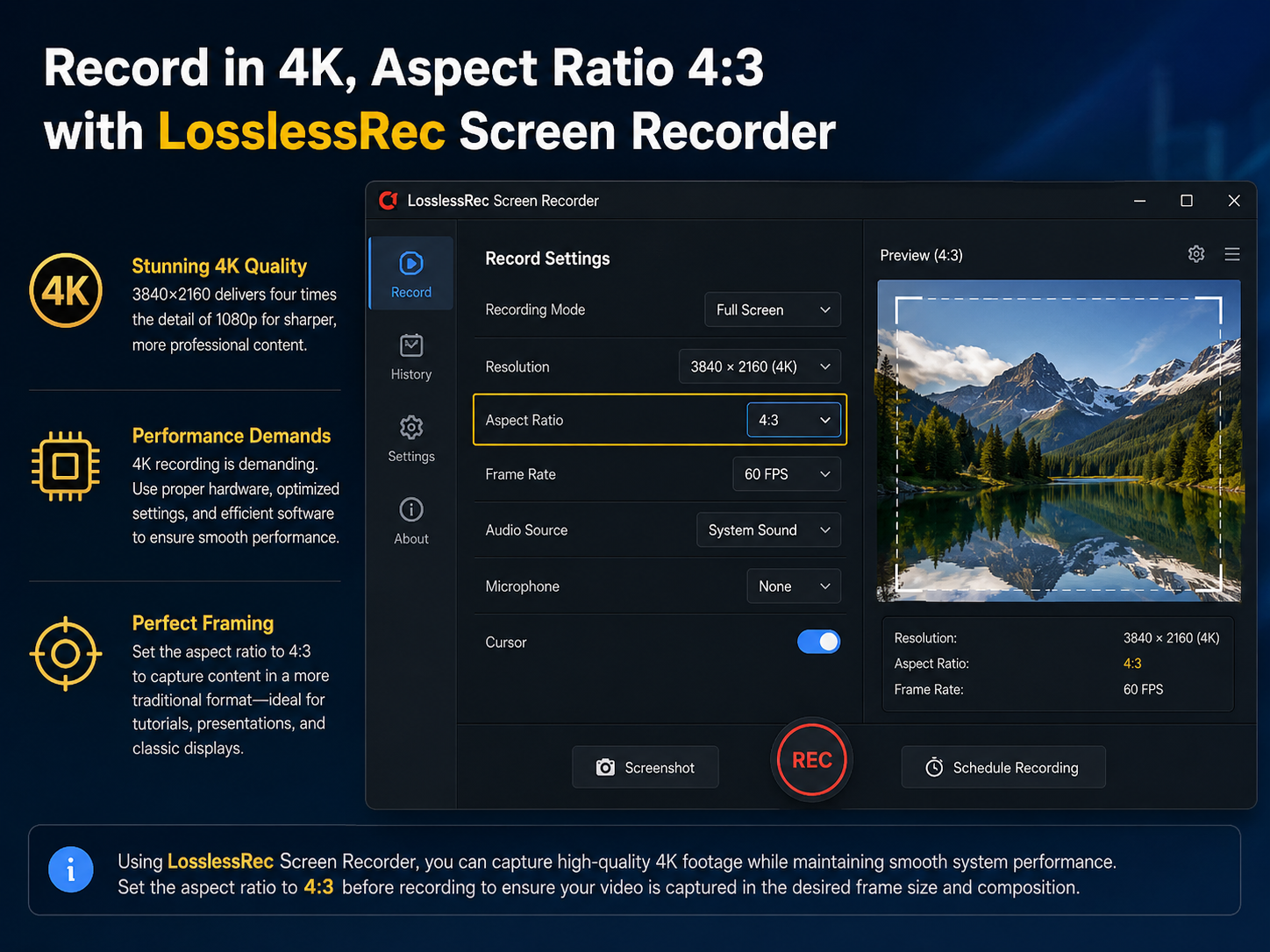 How to Record 4K Video on PC