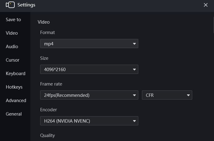 Video Parameter Adjustment